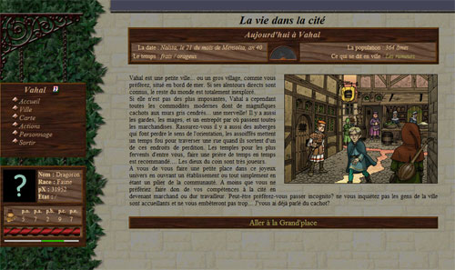 L'interface du jeu, le jour, par temps d'orage L'interface du jeu, le jour, par temps d'orage