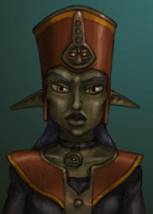 Une prêtresse elfe noire.