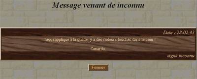 Une missive envoyée à Jojo Une missive envoyée à Jojo